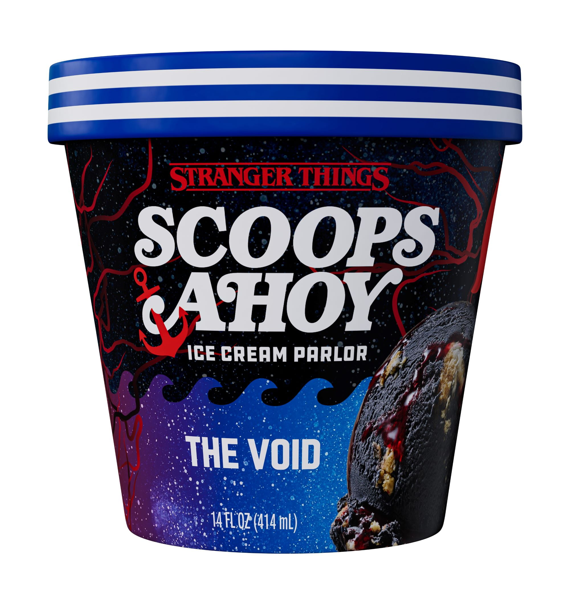 Scoops Ahoy Vanilla Void Cookie Ice Cream Stranger Things Netflix, 14oz