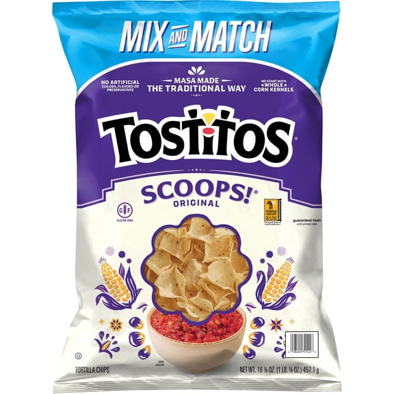 Scoops! Original Tortilla Chips, 16.125 oz.