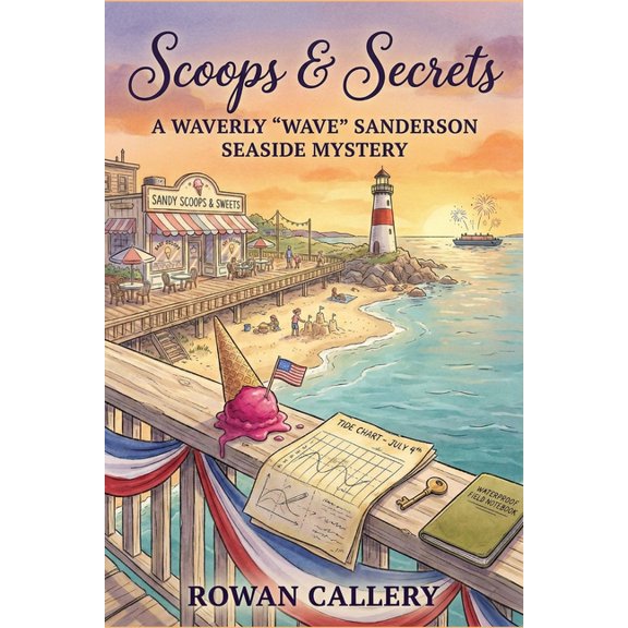 Scoops & Secrets: A Waverly "Wave" Sanderson Seaside Mystery (A Coastal Ice Cream Shop Murder with Fireworks, Tide Chart, (Paperback)