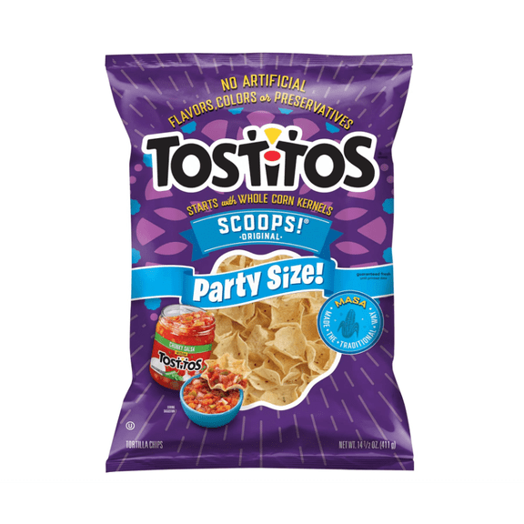 Scoops Tortilla Chips Party Size Bag, 14.5 Oz