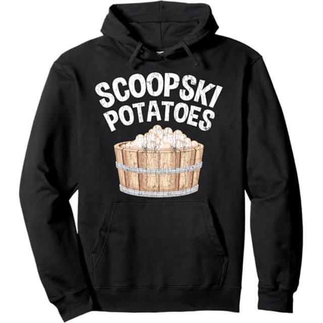 Scoopski Potato Funny Potatoes Vegetables Chips Graphic Pullover Hoodie