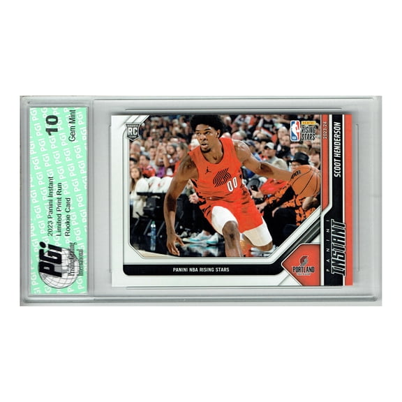Scoot Henderson 2023 Panini Instant #352 NBA Rising Stars Rookie Card PGI 10