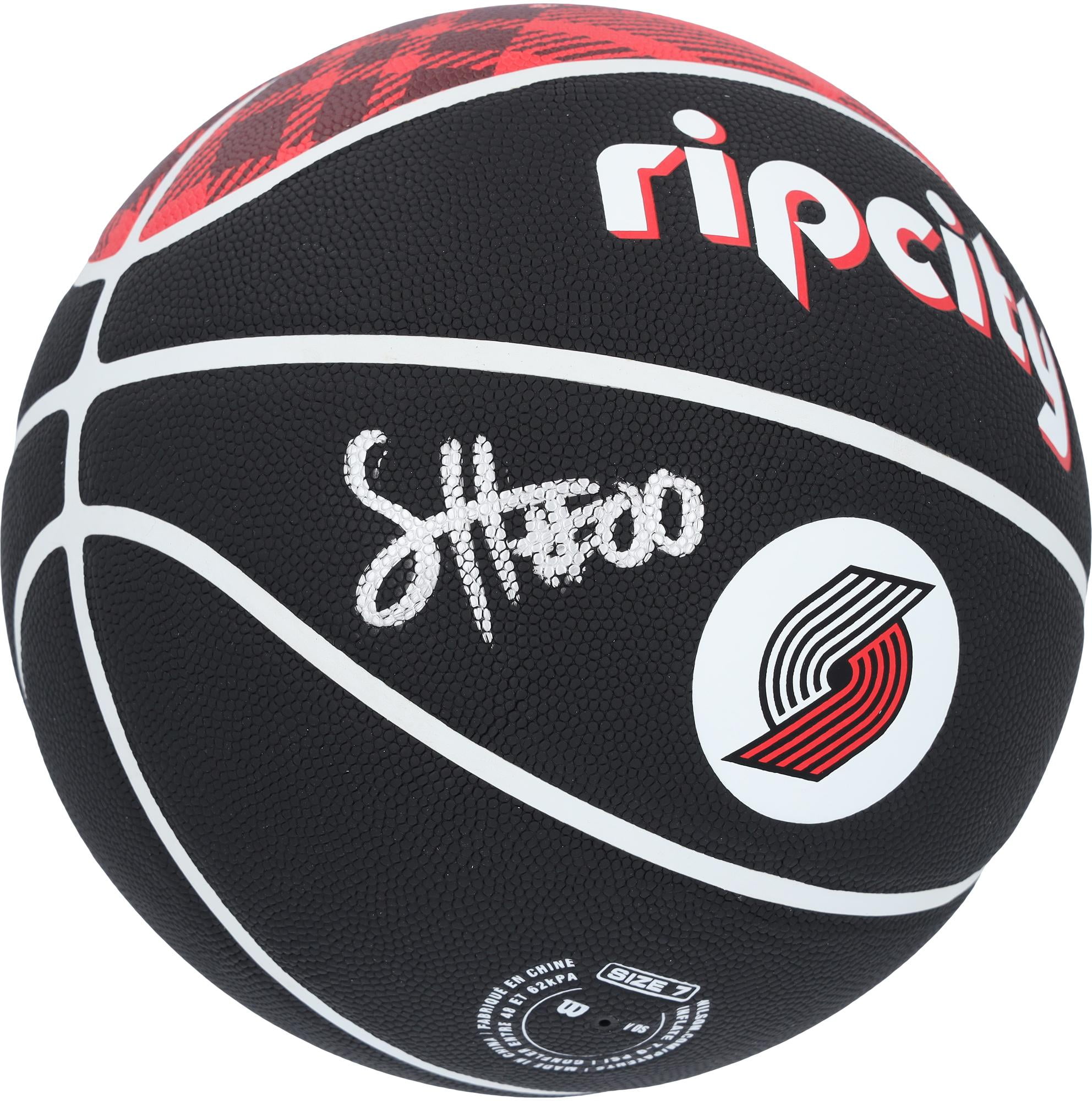 Scoot Henderson Portland Trail Blazers Autographed Wilson Rip City Edition Collectors Basketball - Fanatics Authentic Certified