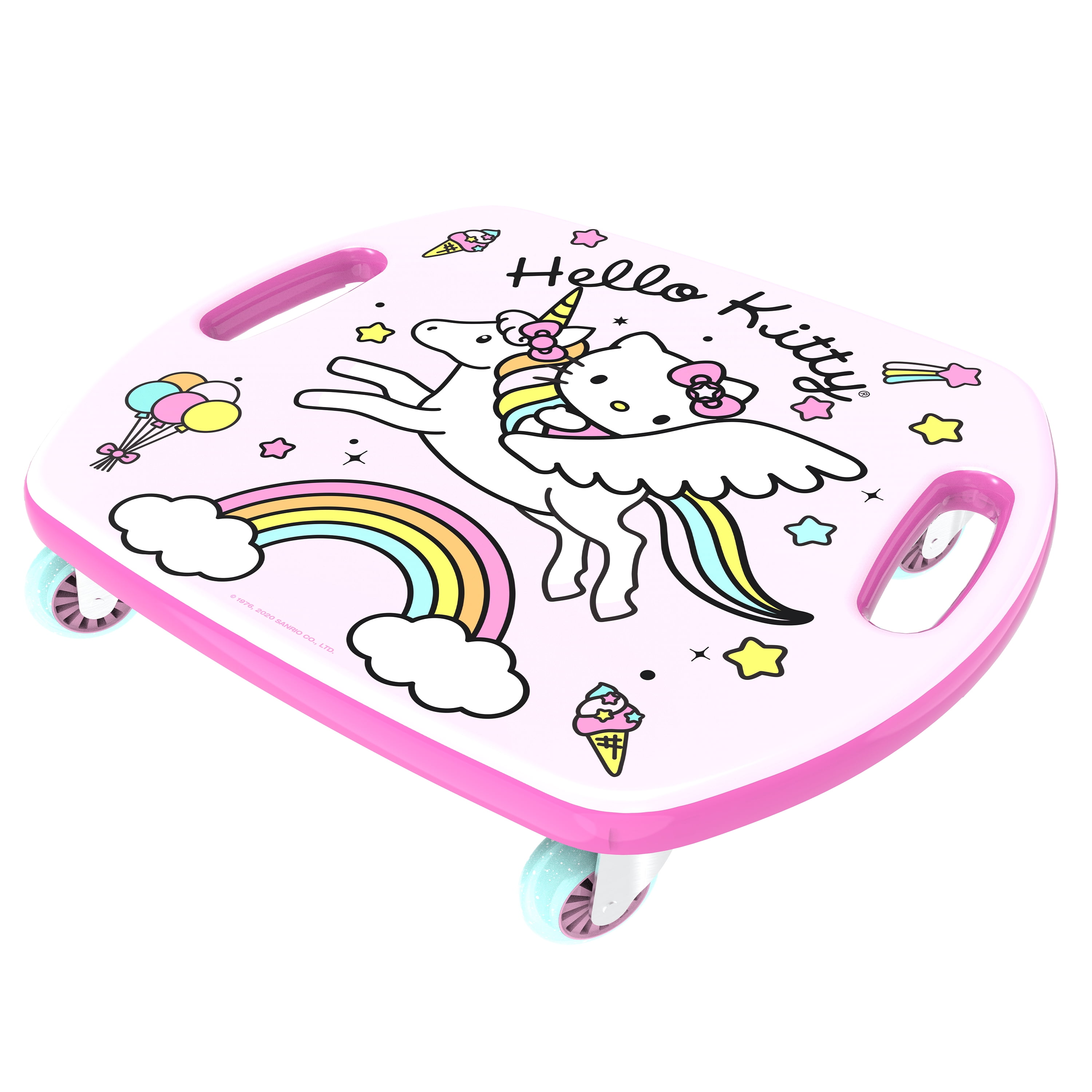 Scoot Racer Hello Kitty Scooter Board with Casters for Kids