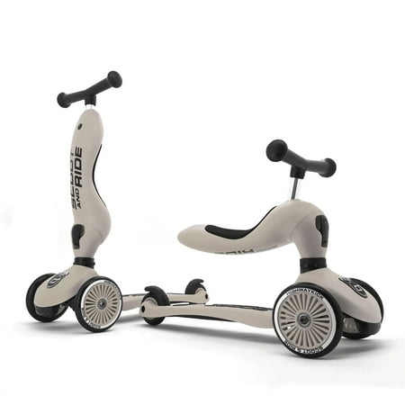 Scoot & Ride 2-in-1 Ride-On & Stand Scooter, Ages 1-5, Highwaykick 1, Ash