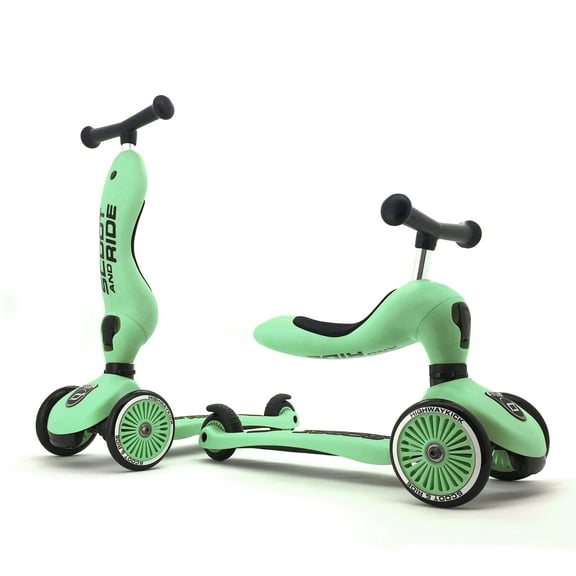 Scoot & Ride 2-in-1 Ride-On & Stand Scooter, Ages 1-5, Highwaykick 1, Kiwi