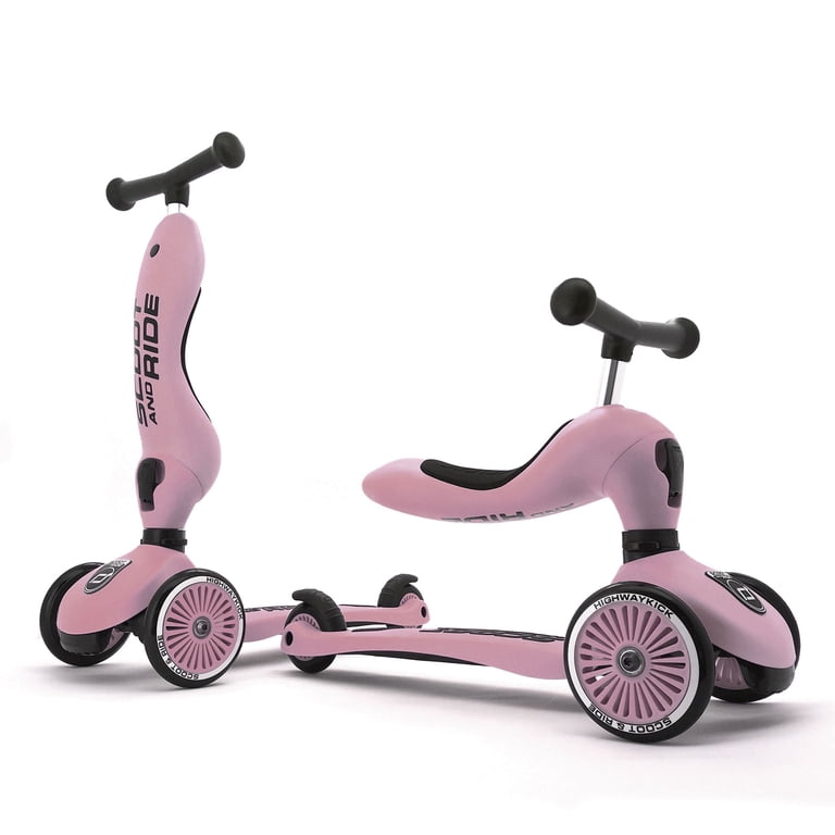 SCOOT AND RIDE ピンク　室内使用のみ Scoot and Ride, Highwaykick 1, 2-in-1 Ride-On and Stand Scooter