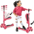 thumbnail image 1 of ScootKid 3-Wheel Kids Scooter - Child & Toddler Toy Scooter with Built-in LED Wheel Lights, Fold-Out Comfort Seat (Ages 1+) (Watermelon), 1 of 3