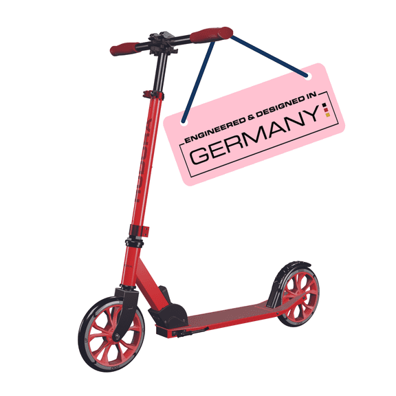 Hudora Scooter Up 200 (78") Red - Lightweight - for Teens, Kids & Adults - up to 220lb