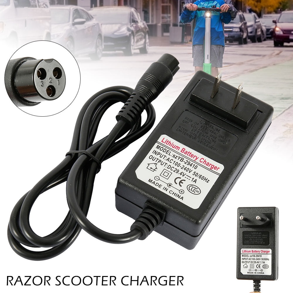 Duety Razor Scooter Battery Charger, 3.3FT Cord, 29.4V 1A for E100 E200 E300 E125 E150 E500