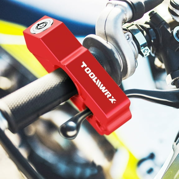ToolWRX Motorcycle Handlebar Lock Grip - Heavy Duty Anti-Theft Locking Device for Handlebar & Throttle - Ultimate Security for Scooters, ATVs, Electric Bikes - Premium Security Accessory for Riders