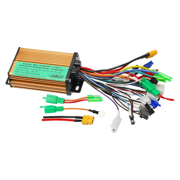 Scooter Controller, 24V/36V/48V/60V/72V/84V 150W-500W Brushless Sine Wave Motor Speed Controller 3 Mode, E-Bike Hub Motor for Electric Bike, Skateboard, Bicycle, 6-MOSFET, 10A-20A