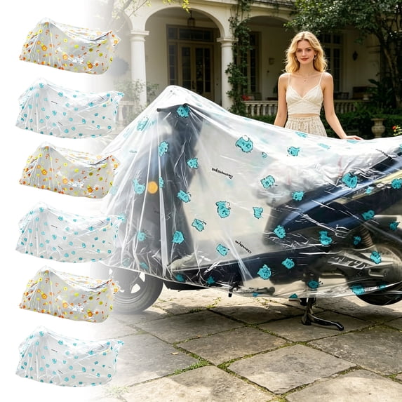 Scooter Cover Waterproof Outdoor, 87 X 47 Inch Clear Printed Ebike Cover Waterproof Outdoor, Durable All Weather Protection for Motorcycles Bikes Mopeds, 1 Pack