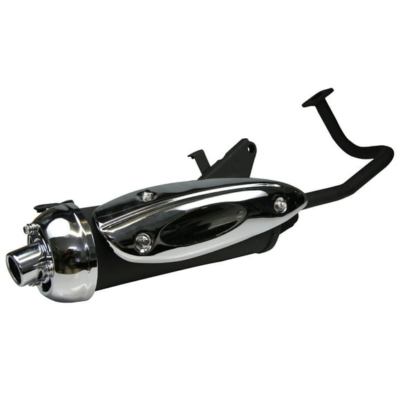Scooter Exhaust - 49cc,139QMB, Short Case engine ver - Chrome