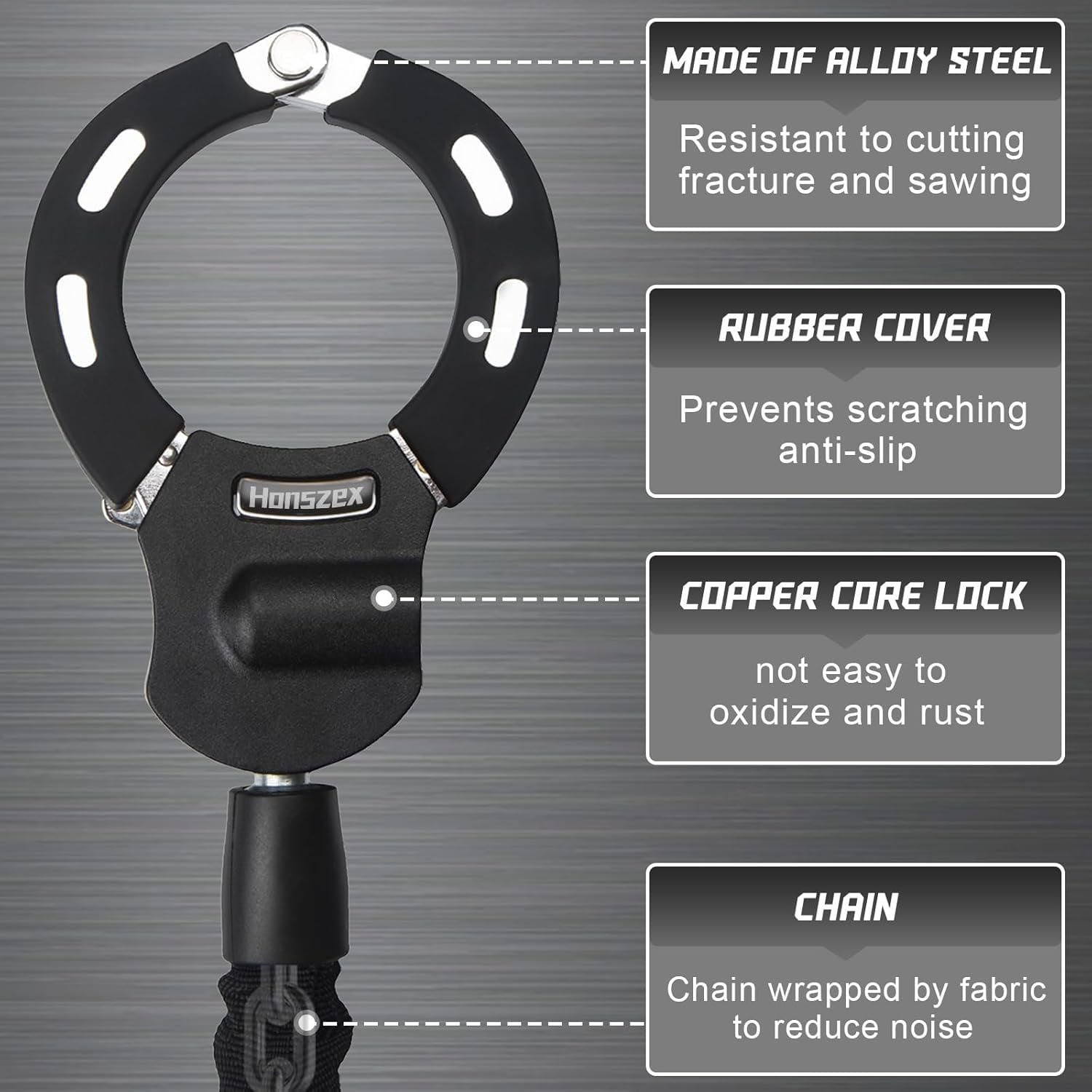Scooter Lock, Bike Locks High Security with Key, 36.22inch