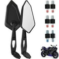 thumbnail image 1 of ETEREAUTY  Stylish Rotatable Rear View Mirror, Black, PP and Nylon, for Motor Use, Clear View, 1 of 7