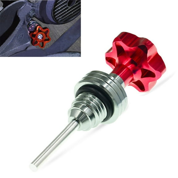 Scooter Motorcycle Engine Oil Dipstick Cap Plug Engine Crankcase Oil Level Gauge