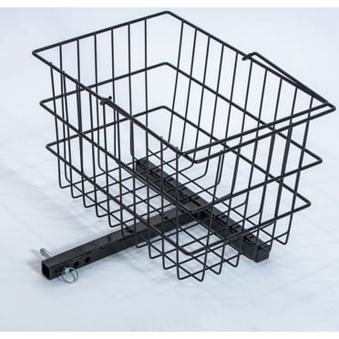 Folding Rear Basket For Pride Mobility Scooters - 1-Inch Receiver - 33lb Capacity - Model J950