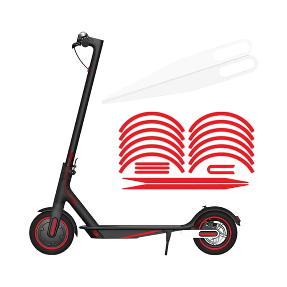 Scooter Reflective Sticker Kit, Waterproof Full Body Warning Decals, High Visibility Safety Vinyl Wrap and Protective Decoration for Electric Scooters