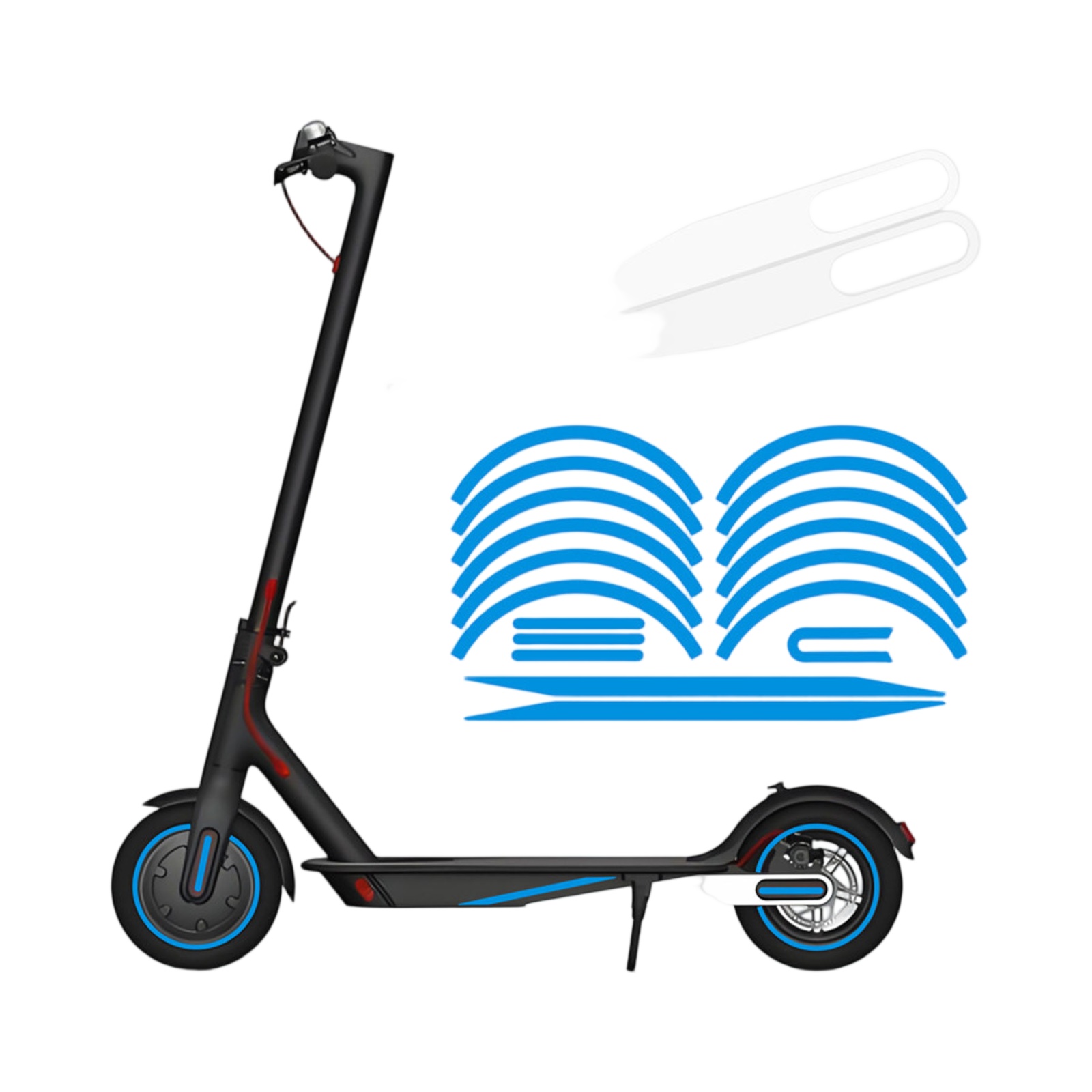 Scooter Reflective Sticker Kit, Waterproof Full Body Warning Decals ...