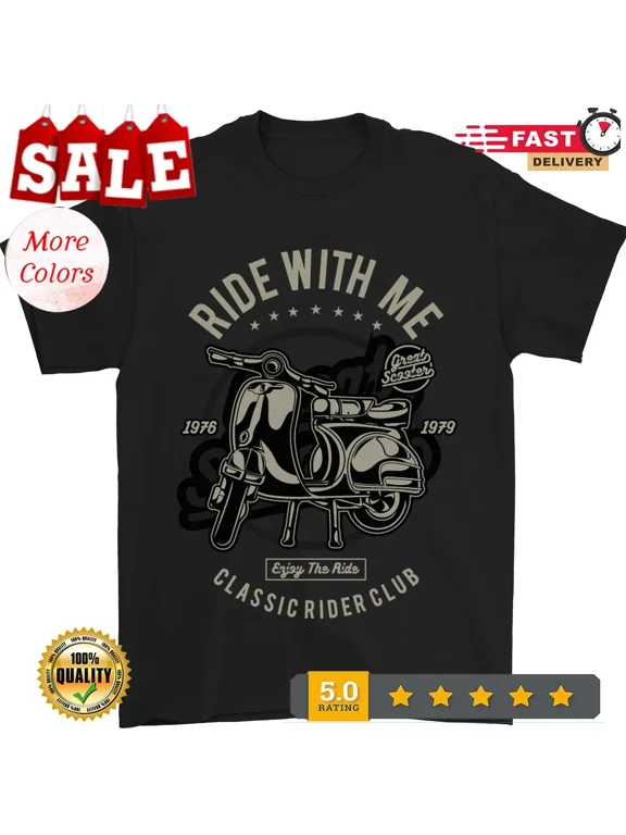 Scooter Ride With Me Motorcycle MOD Mens T-Shirt