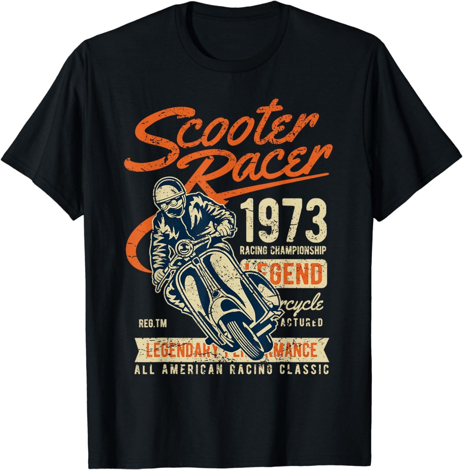 Scooter Shirt Scooter Racer Legend 1973 Classic Vintage - Walmart.com