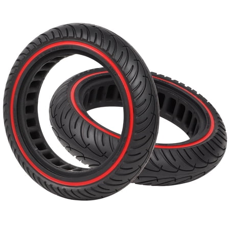 Scooter Solid Rubber Tires, 8.5×2in Honeycomb Shock Absorption Tires, Explosion-proof Kick Scooter Tyre, Replacement Front / Rear Wheels for Electric Scooters