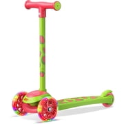 Scooter Stars 3-Wheel Kids Scooter with Light-Up LED Front Wheels, Wide Anti-Slip Deck, Rear Foot Brake, Lean-to-Steer Ride-On Toy