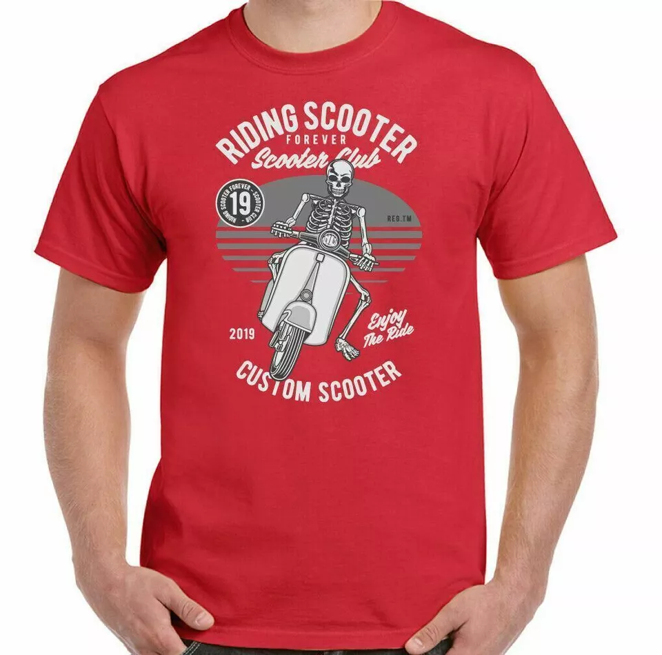 Scooter TShirt Riding Mens Funny MOD Lambretta Vespa Paul Weller Bike
