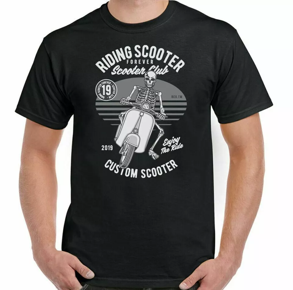 Scooter TShirt Riding Mens Funny MOD Lambretta Vespa Paul Weller Bike