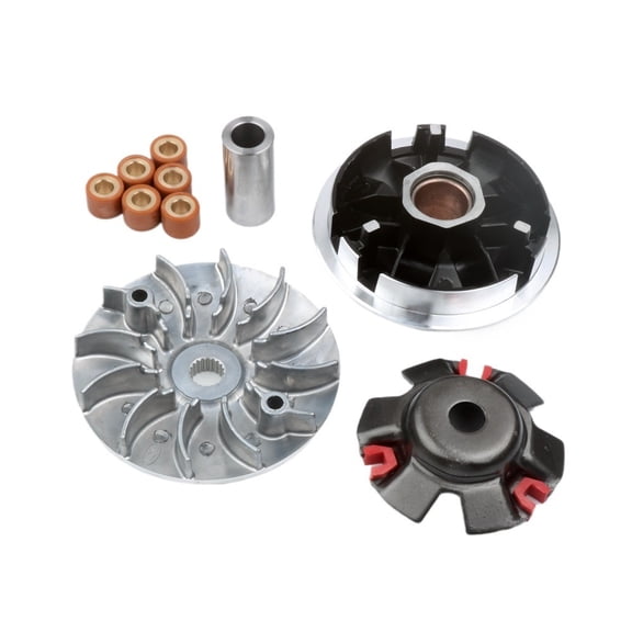 Scooter Variator Kit Racing Roller 18x14mm 12g & Fixed Drive Half Pulley For GY6 125cc 150cc 152QMI 157QMJ 4-stroke ATV
