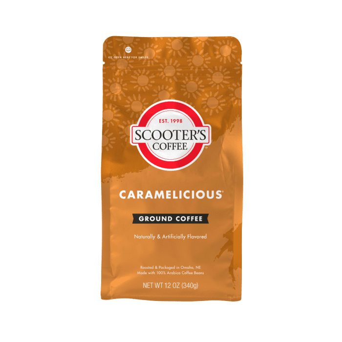 Scooter's Coffee Caramelicious Ground Coffee 12oz Bag