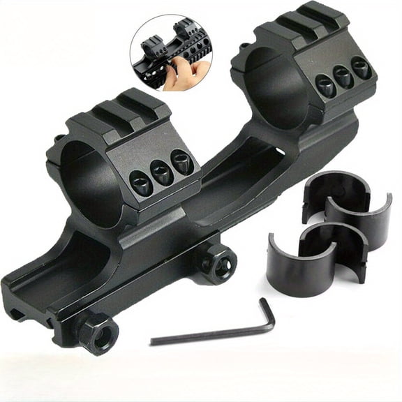 Scope Mount Rings 1inch/ 30mm Cantilever Flat Top Picatinny Rail Dual Ring, Perfect For Outdoor Sports & Tactical Gear, Outdoors Enthusiasts