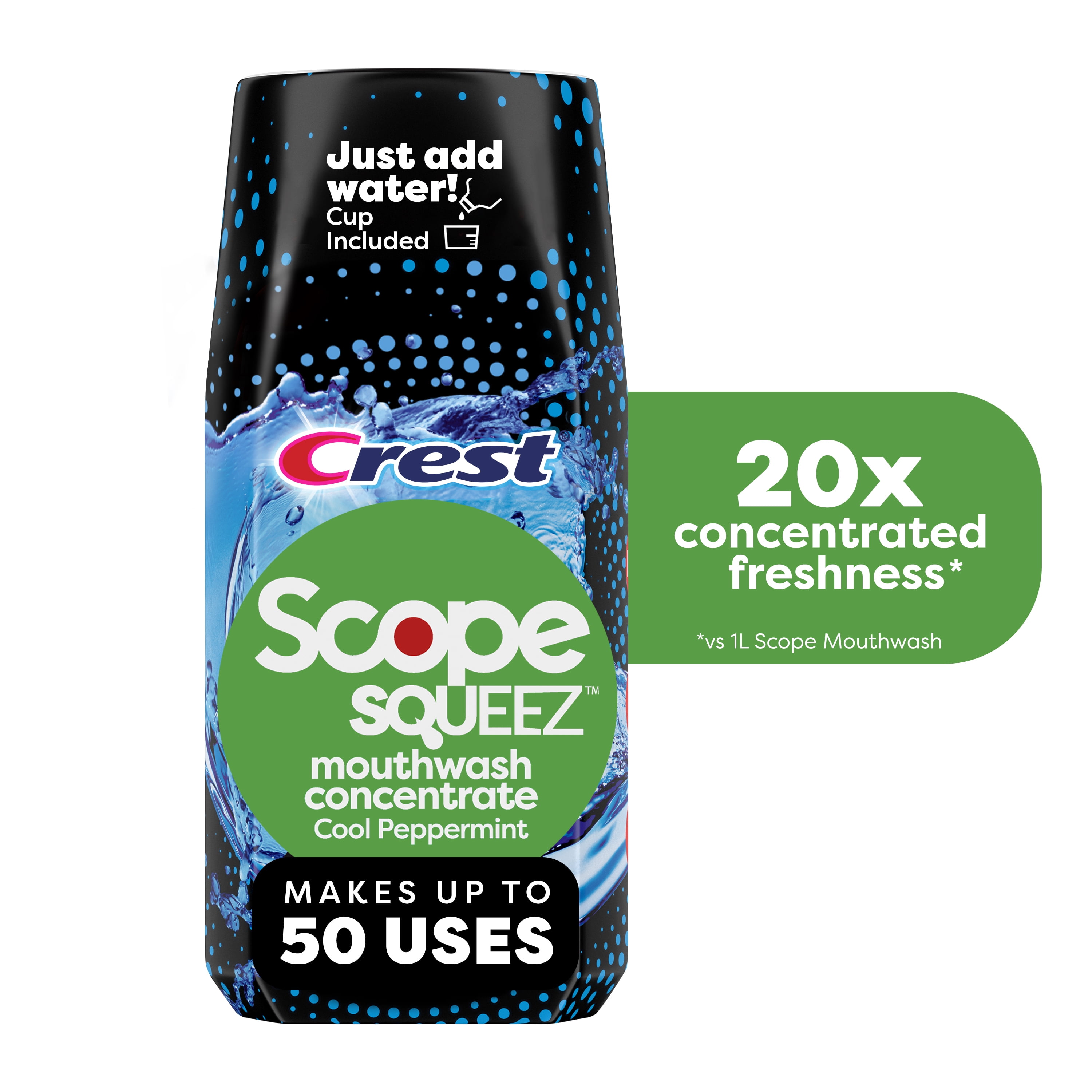 Scope Squeez Mouthwash Concentrate, Cool Peppermint, 50mL Bottle ...