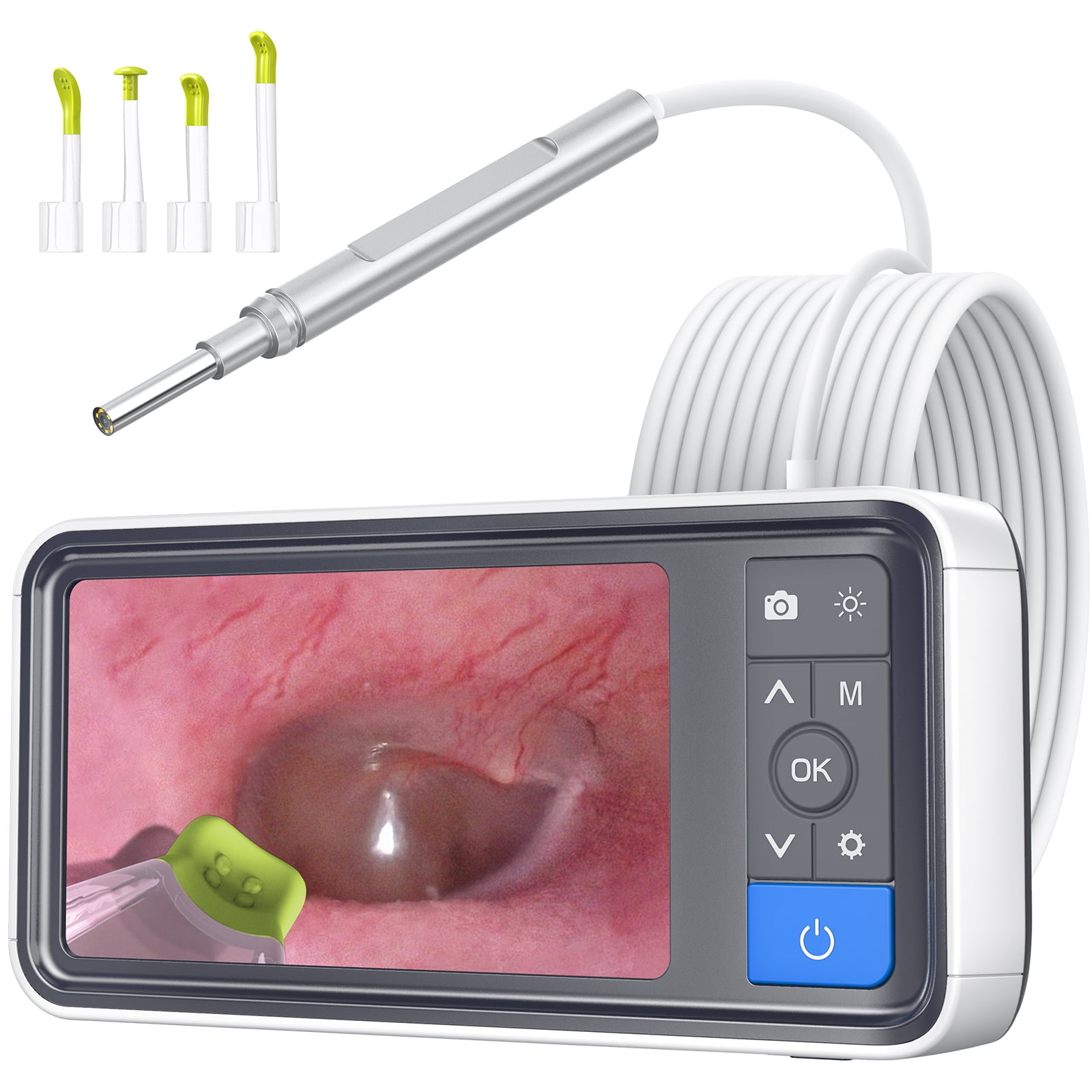 ScopeAround Otoscope Ear Cleaning Camera with IPS Screen, Ultra Thin Ear Cleaner Camera with Wax Remover Tools