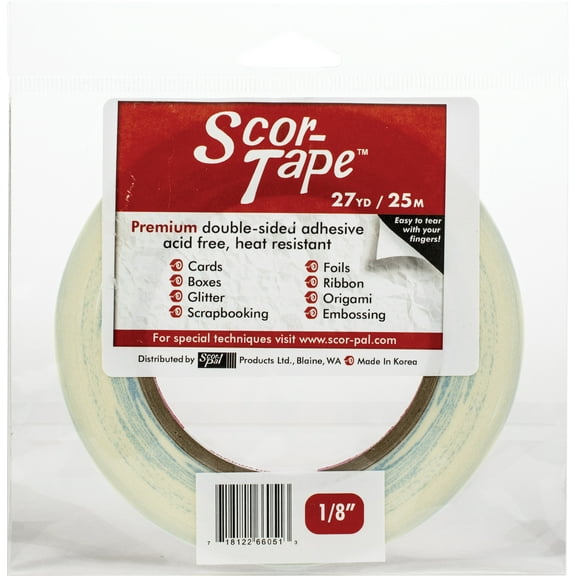 Scor-Tape .125"X27yd, Multipack Of 3-