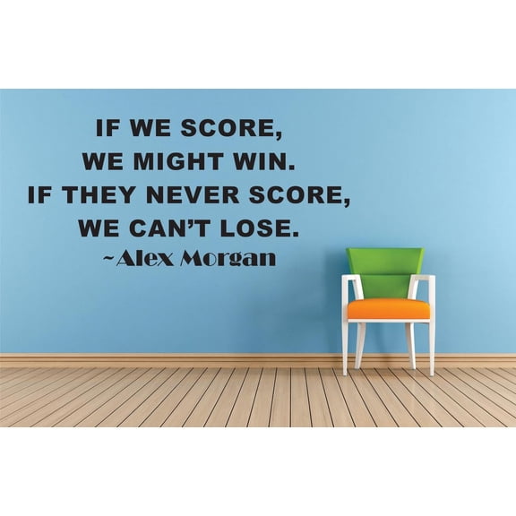 If We Score We Might Win. If They Never Score We Cant Lose. Alex Morgan Life Sports Motivation Quote Custom Wall Decal Vinyl Sticker 12 Inches X 18 Inches