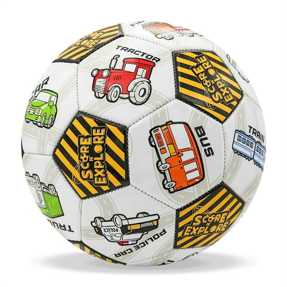 Score N' Explore Children's Development Learning Size 3 Soccer Ball - Educational Toy for active learning.Movenet and Crawl Ball | White Auto Explorer
