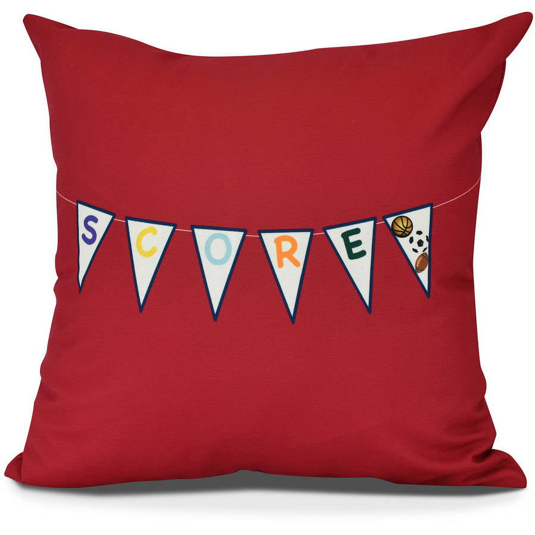 Score! Word Print Outdoor Pillow