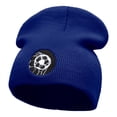 thumbnail image 1 of Scored Embroidered 8 Inch Knitted Short Beanie - Royal OSFM, 1 of 5