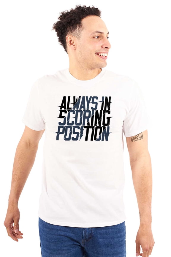 Scoring Position Baseball Game Winner Men's Graphic T Shirt Tees Brisco Brands L