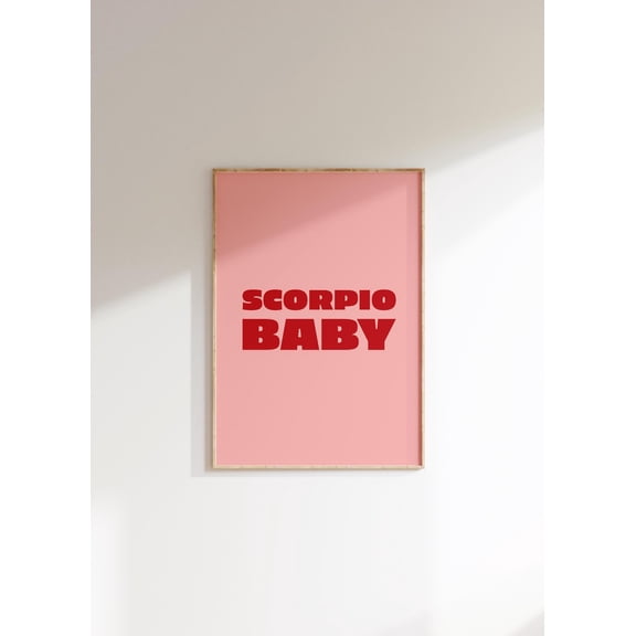 Scorpio Baby Poster Retro Astrology Star Sign Wall Art, Unframed Poster Size 24x36 F03.1.21l651