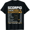 thumbnail image 1 of Scorpio Birthday Gifts - Scorpio Facts Funny T-Shirt, 1 of 3