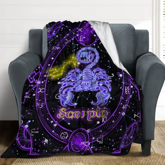 Scorpio Blanket Scorpio Constellation Blanket Lightweight Zodiac Gifts for Women Men 50"X40"