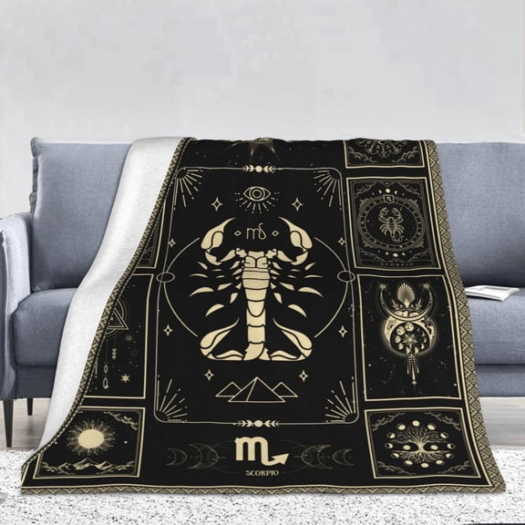 Scorpio Constellation Blanket Astrology Sign Throw Blanket,Witchy Room Decor Soft Blanket Birthday for Women Men 50"X40"