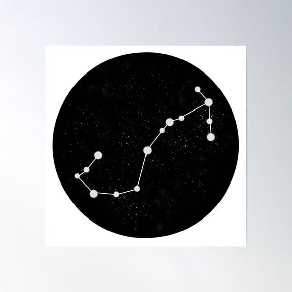 Scorpio Constellation Poster Wall Art, Modern Wall Decor, 16x16 UNFRAMED