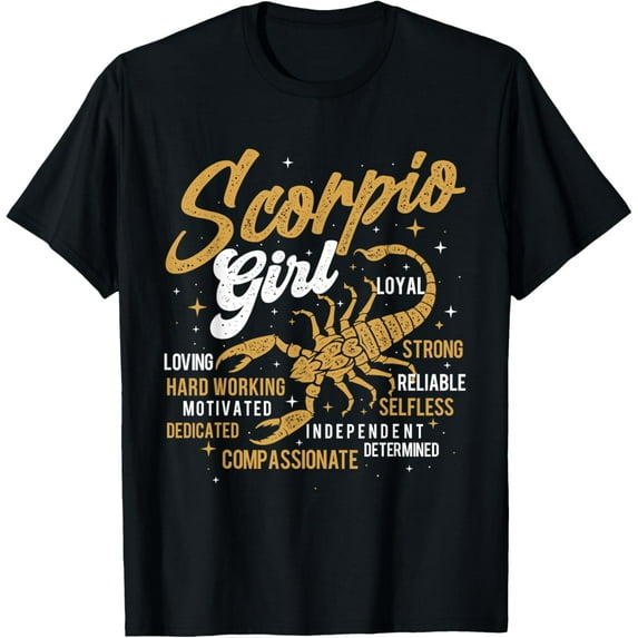 Scorpio Girl - Horoscope Astrology Zodiac Sign Birthday T-Shirt