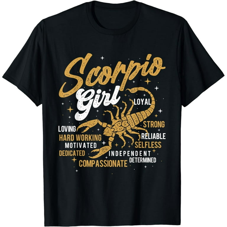 Scorpio Girl Horoscope Astrology Zodiac Sign Birthday T-Shirt