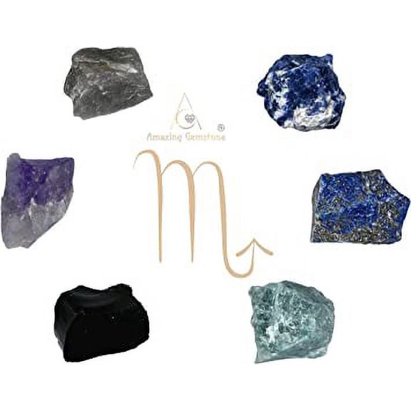 Scorpio Healing Crystal Set, Zodiac Birthstone Kit for Gift