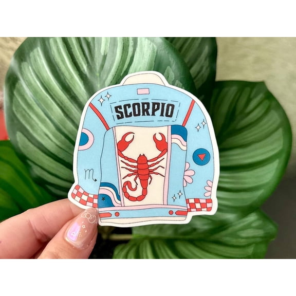 Scorpio Jacket Zodiac Signs Astrology Popular Zodiac Waterbottle Sticker
